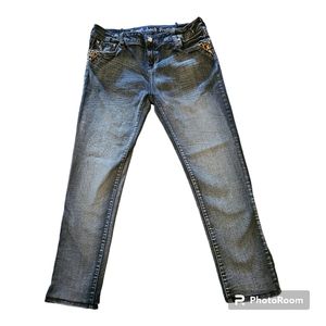 Sweet Look Premium Trendy Deniun Jeans Womans Size 15- Peakaboo Cheatah Print